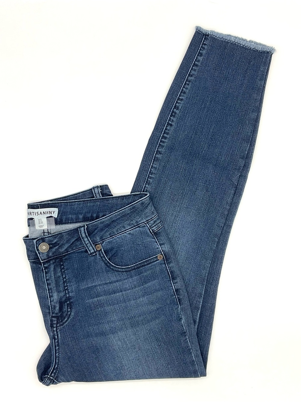 Artisan NY Frayed Hem Ankle Jeans Size 8